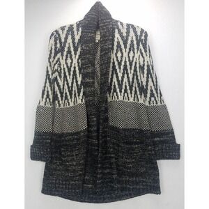 Lucky Brand Cardigan Sweater Womens SZ M Chunky Knit Pockets